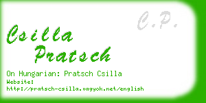 csilla pratsch business card